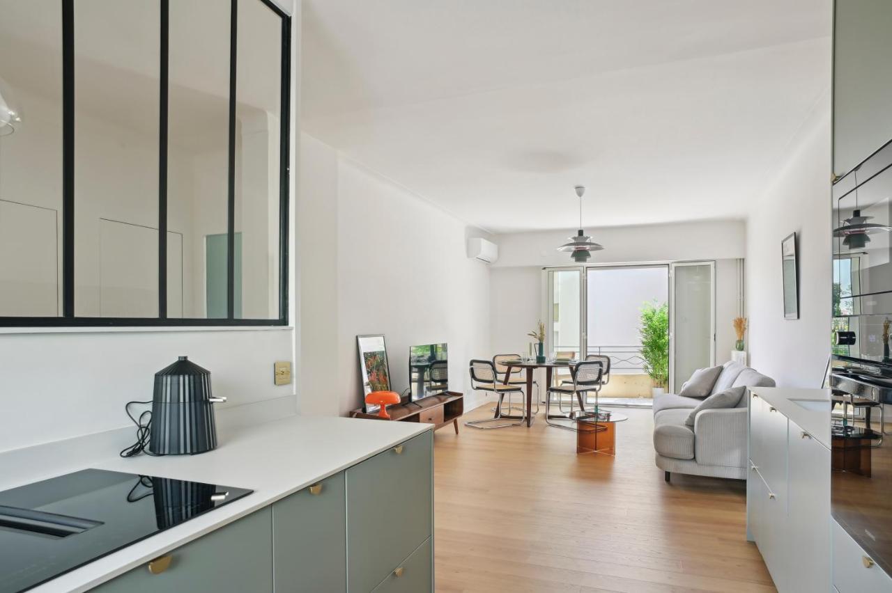 Designer Flat, Luxurious, Close From Palais, Terrasse, Private Garage, Air Conditoning Cannes Bagian luar foto